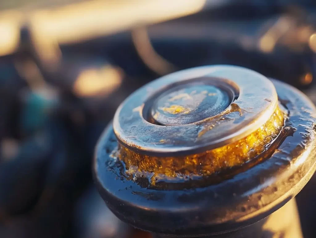 What is this yellow goop in an oil cap?