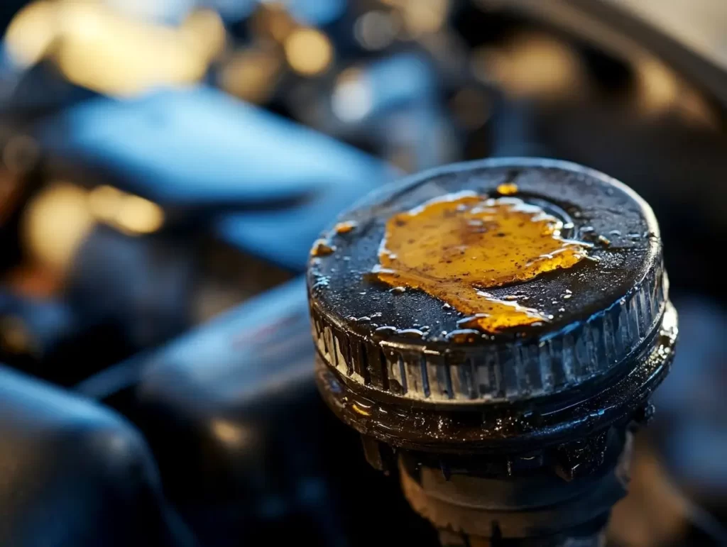 What is this yellow sludge in my oil cap?