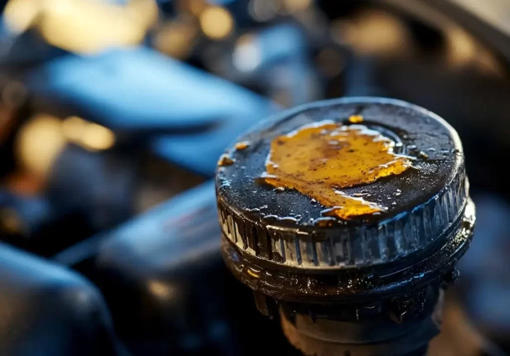 What is this yellow sludge in my oil cap?